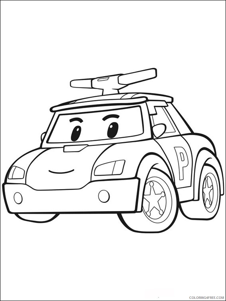 Detail Sketsa Gambar Mewarnai Robocar Poli Nomer 9