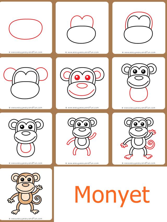 Detail Sketsa Gambar Monyet Nomer 23