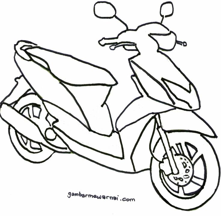 Detail Sketsa Gambar Motor Nomer 4