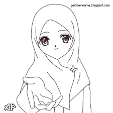 Detail Sketsa Gambar Orang Berhijab Yang Mudah Nomer 43