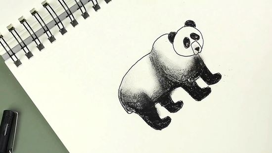 Detail Sketsa Gambar Panda Pensil Nomer 24