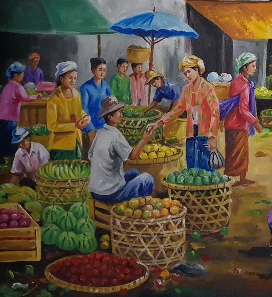 Detail Sketsa Gambar Pasar Tradisional Nomer 13