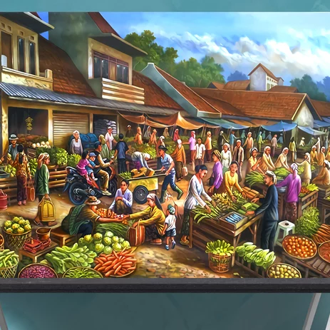 Detail Sketsa Gambar Pasar Tradisional Nomer 18