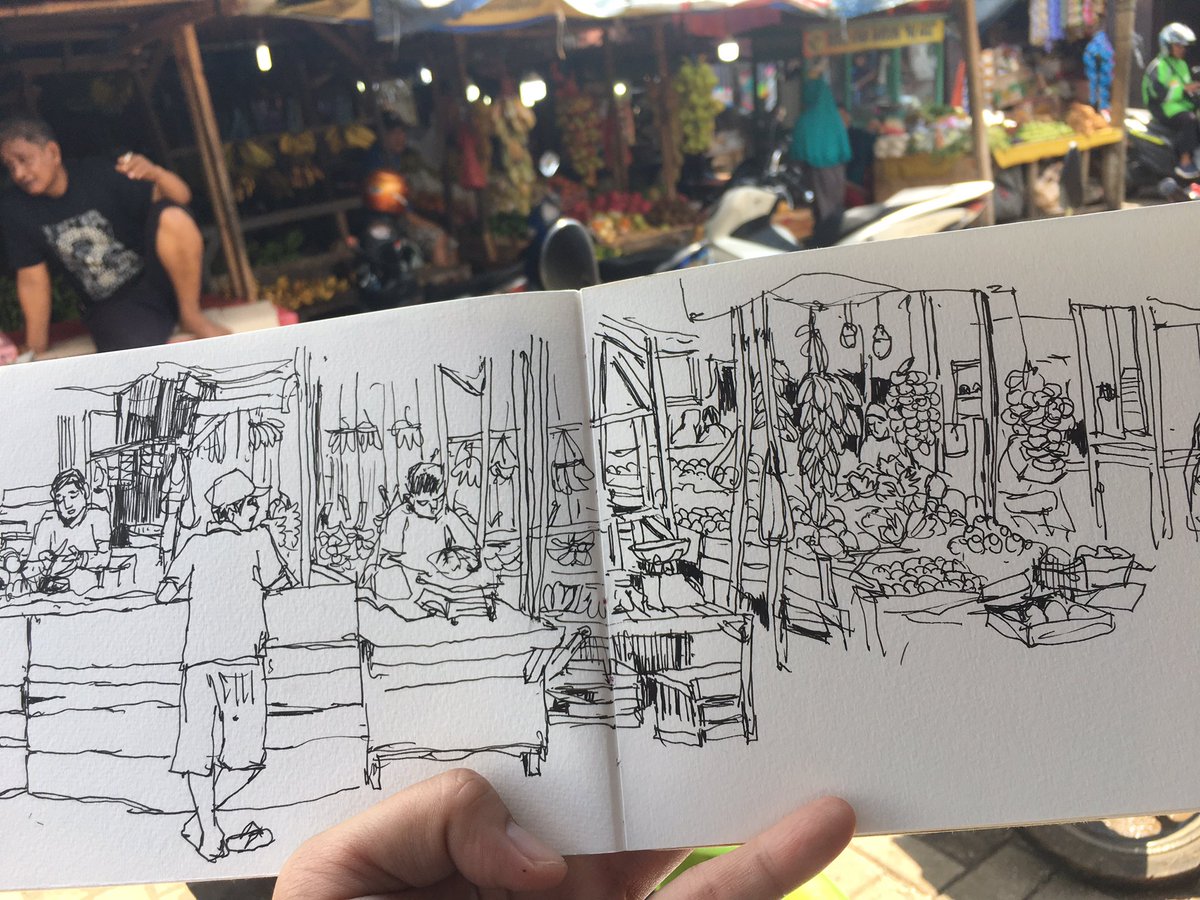 Detail Sketsa Gambar Pasar Tradisional Nomer 23