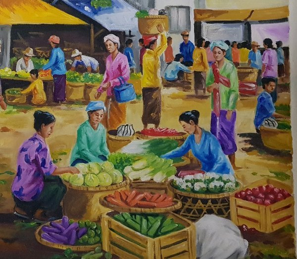 Detail Sketsa Gambar Pasar Tradisional Nomer 41