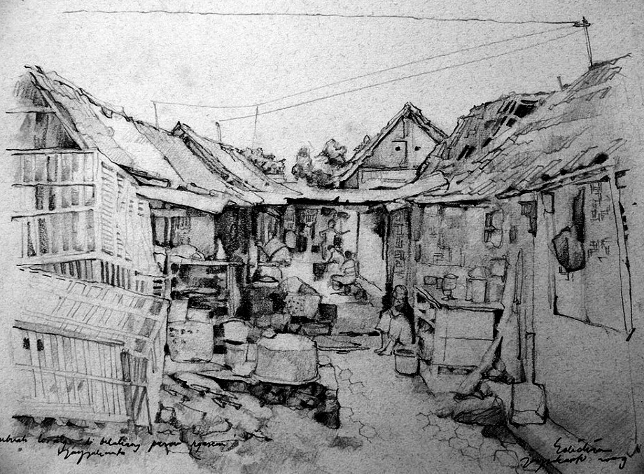 Detail Sketsa Gambar Pasar Tradisional Nomer 51