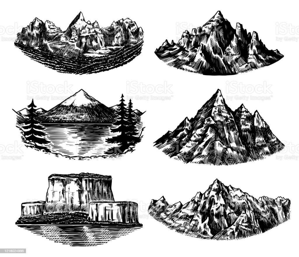 Detail Sketsa Gambar Pegunungan Nomer 25