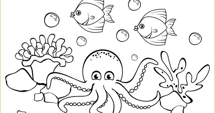 Download Sketsa Gambar Pemandangan Bawah Laut Nomer 43