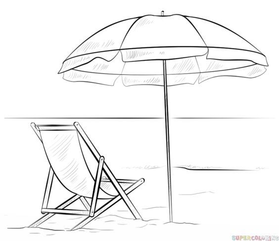 Detail Sketsa Gambar Pemandangan Pantai Nomer 25