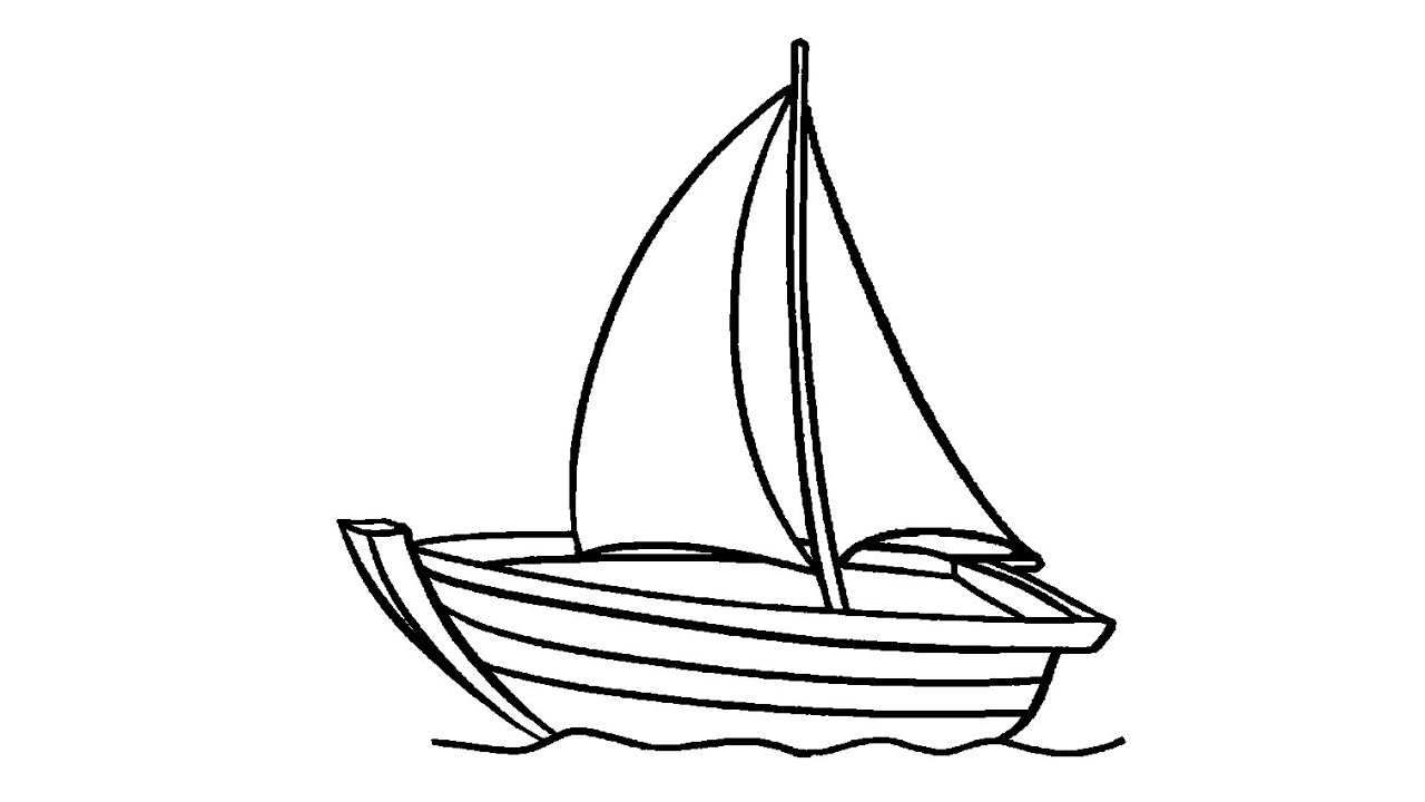 Sketsa Gambar Perahu - KibrisPDR