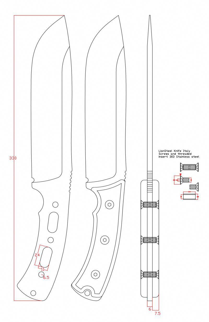 Detail Sketsa Gambar Pisau Nomer 3