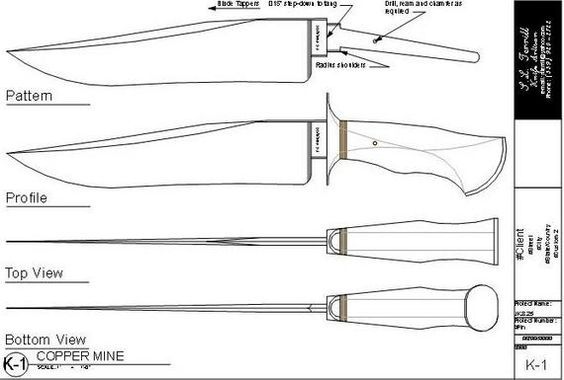 Detail Sketsa Gambar Pisau Nomer 20