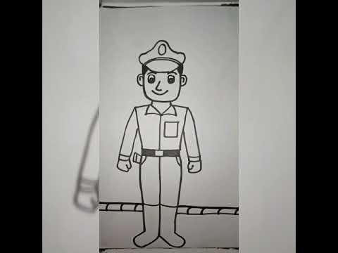 Detail Sketsa Gambar Polisi Nomer 17