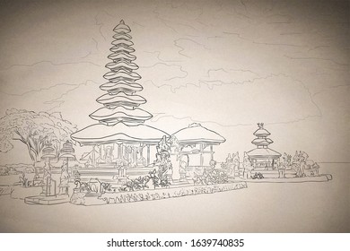 Detail Sketsa Gambar Pura Nomer 16