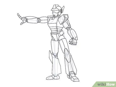 Detail Sketsa Gambar Robot Nomer 9
