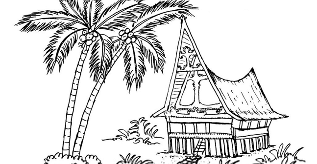 Detail Sketsa Gambar Rumah Adat Nomer 29