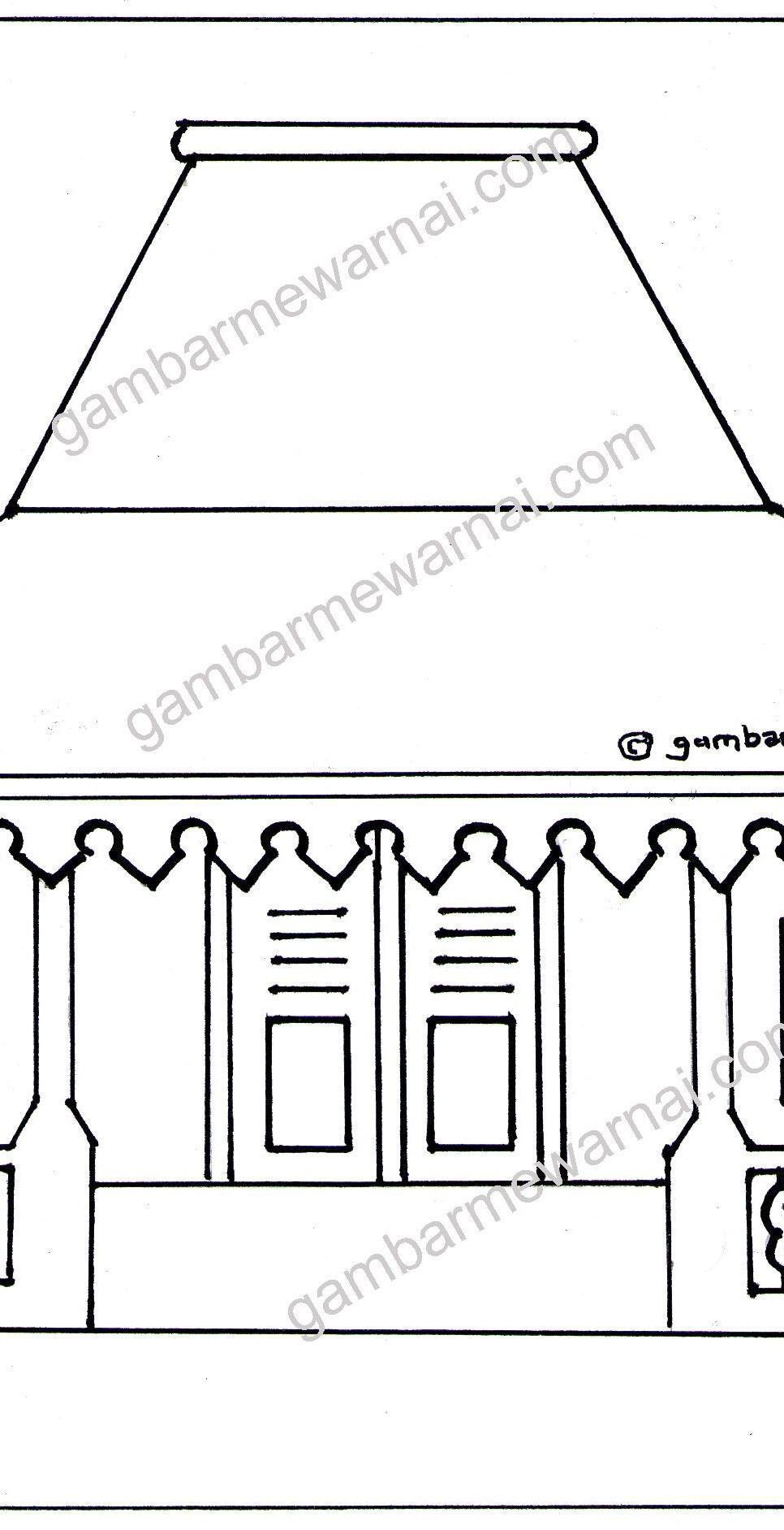 Detail Sketsa Gambar Rumah Adat Nomer 49