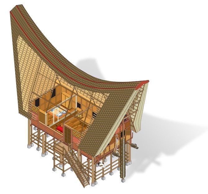 Detail Sketsa Gambar Rumah Adat Toraja Nomer 22