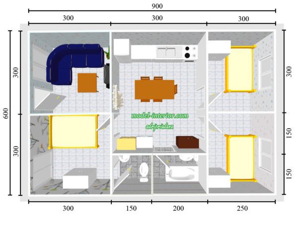 Detail Sketsa Gambar Rumah Minimalis Ukuran 6x9 Nomer 3