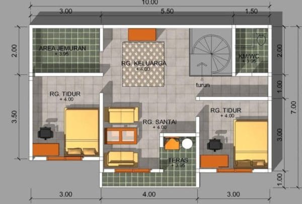 Detail Sketsa Gambar Rumah Minimalis Ukuran 6x9 Nomer 28
