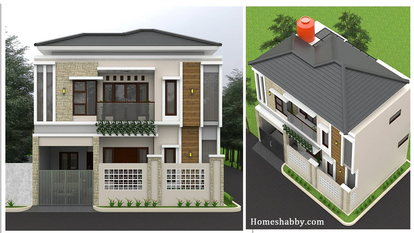 Detail Sketsa Gambar Rumah Tingkat Ukuran 8 X 14 Melebar Nomer 15