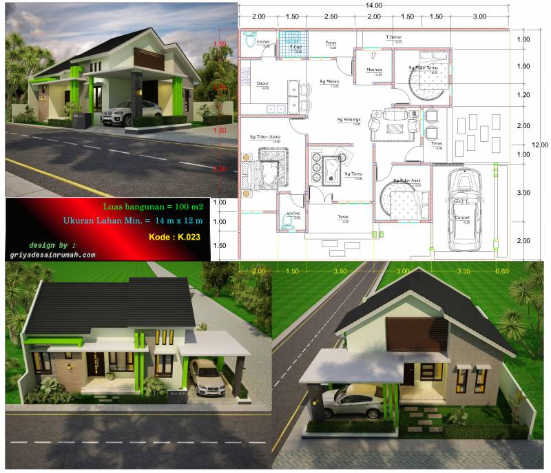 Detail Sketsa Gambar Rumah Tingkat Ukuran 8 X 14 Melebar Nomer 17