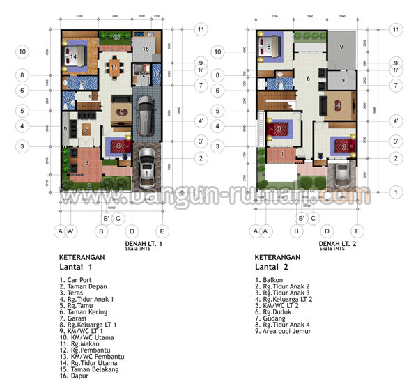 Detail Sketsa Gambar Rumah Tingkat Ukuran 8 X 14 Melebar Nomer 34