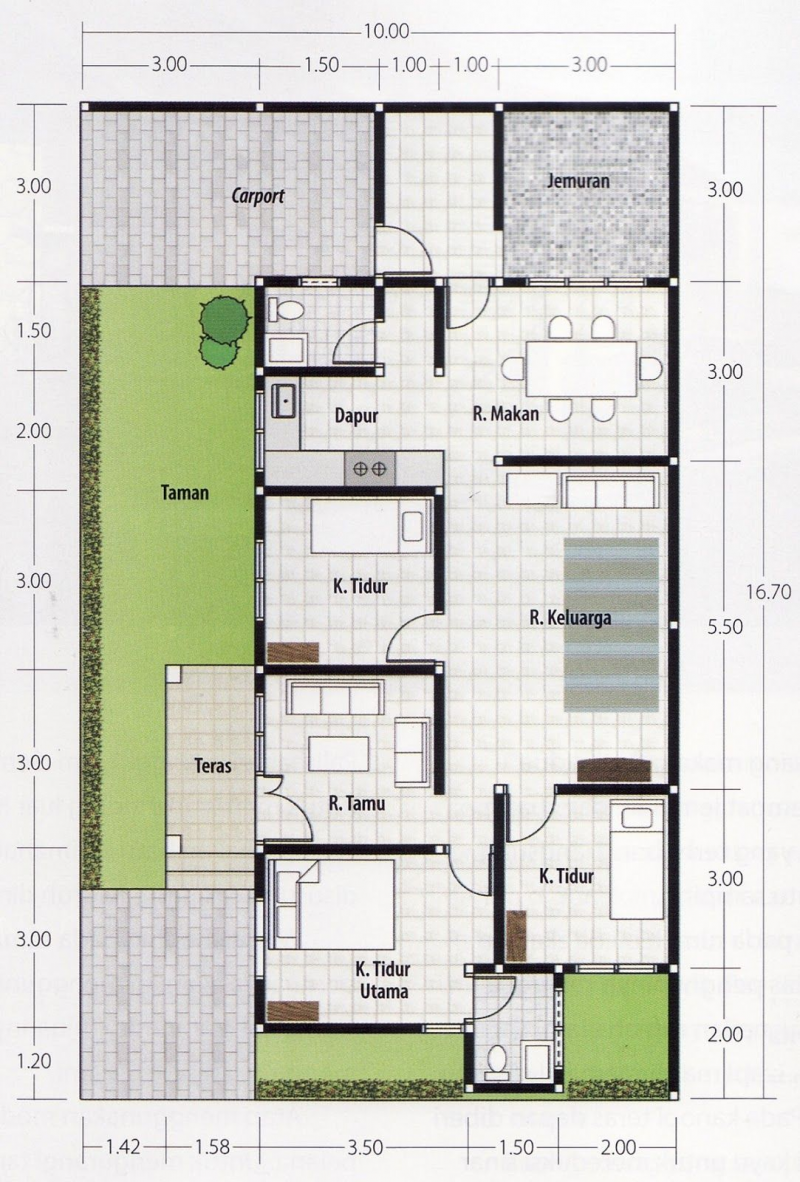 Detail Sketsa Gambar Rumah Ukuran 8 X 14 Tingkat Melebar Nomer 28