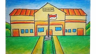 Detail Sketsa Gambar Sekolah Nomer 14