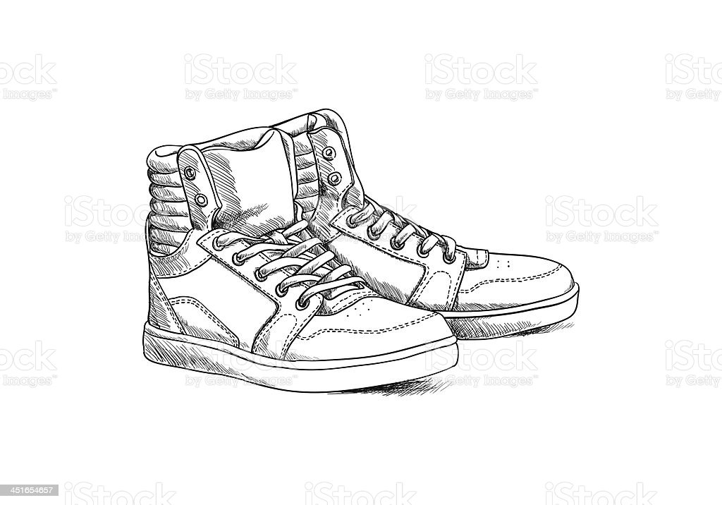 Detail Sketsa Gambar Sepatu Nomer 54