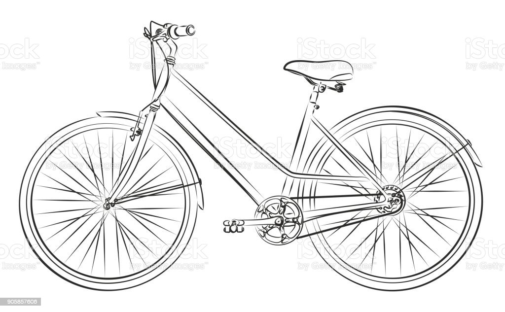 Detail Sketsa Gambar Sepeda Nomer 16