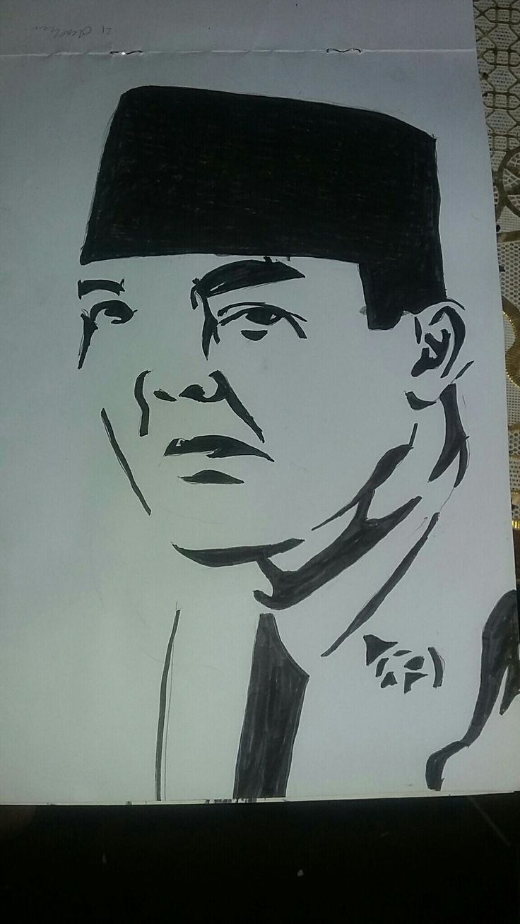 Detail Sketsa Gambar Soekarno Nomer 16