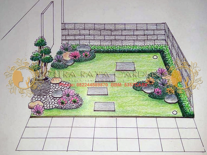 Detail Sketsa Gambar Taman Nomer 21