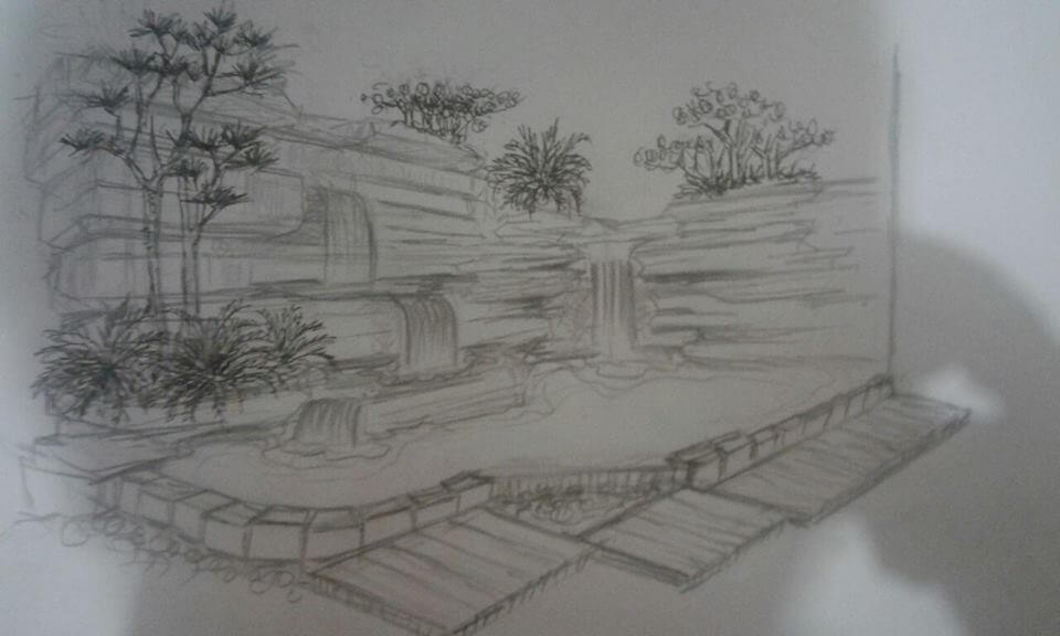 Detail Sketsa Gambar Taman Nomer 31