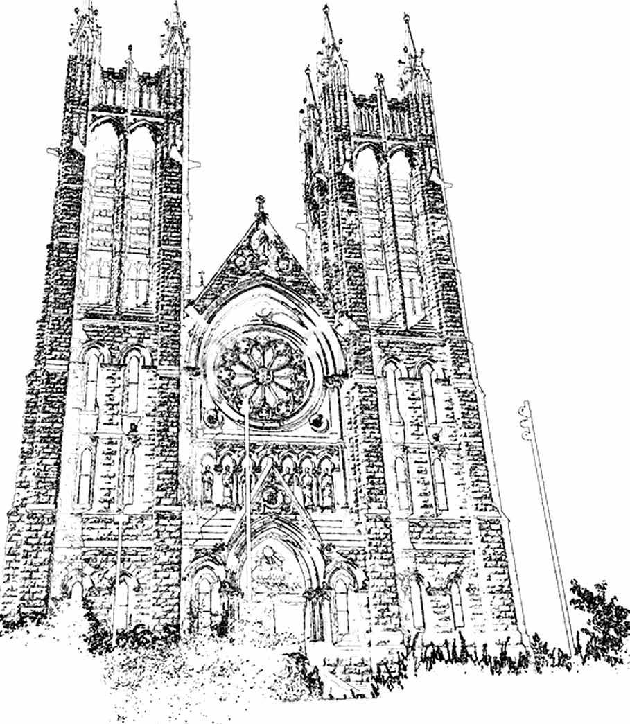 Detail Sketsa Gambar Taman Gereja Nomer 18