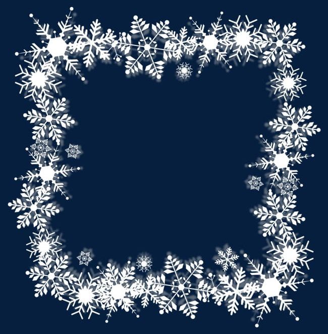 Detail White Snowflake Border Png Nomer 10