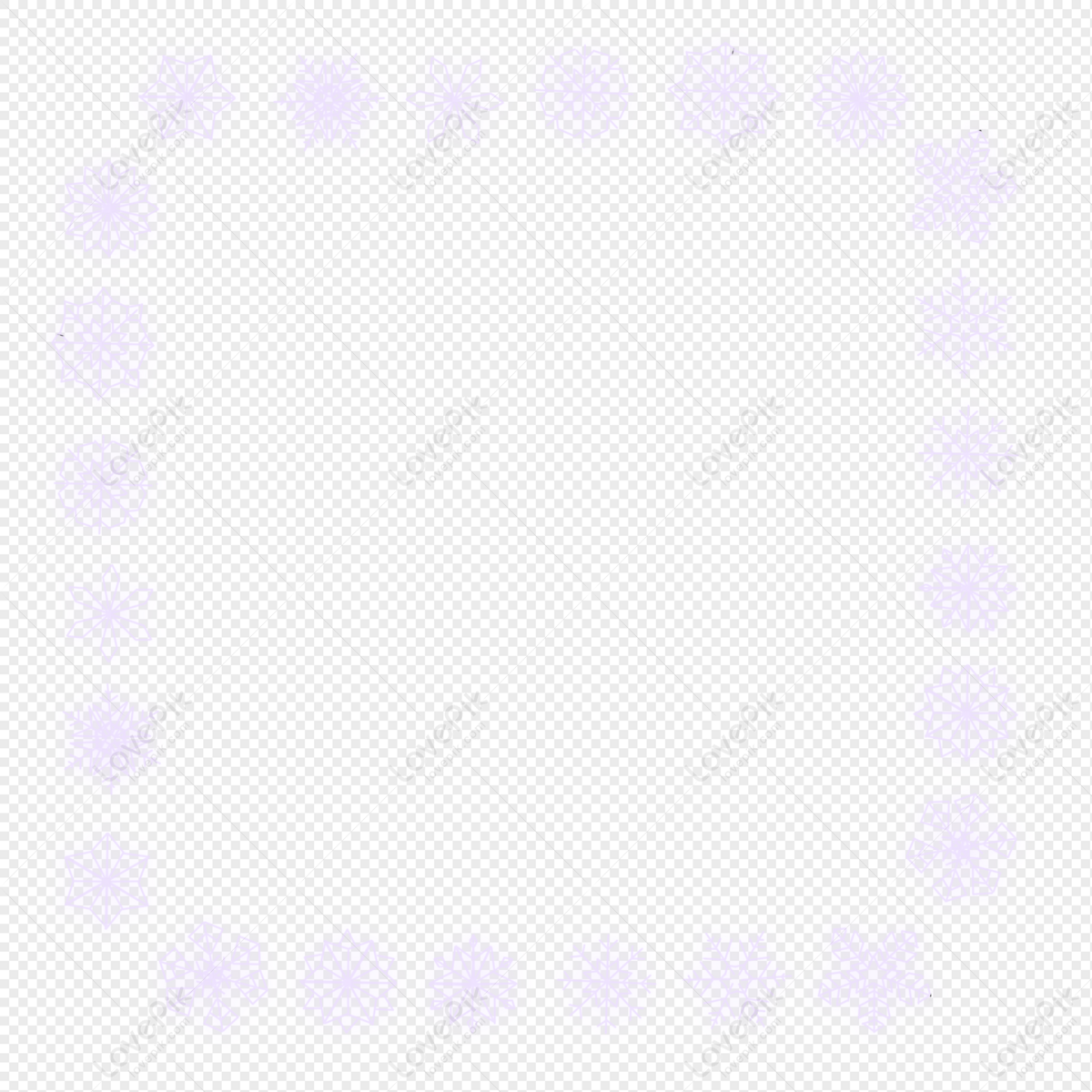 Detail White Snowflake Border Png Nomer 53