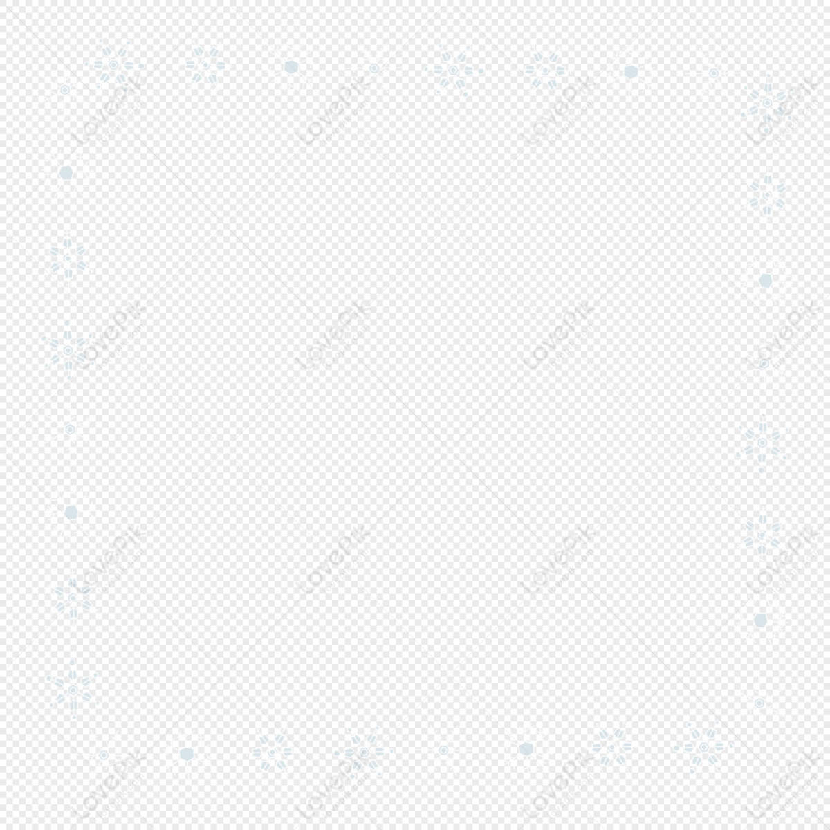 Detail White Snowflake Border Png Nomer 55