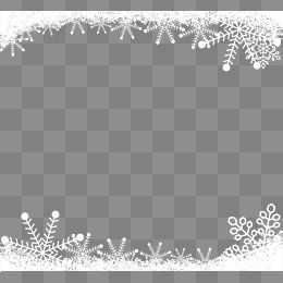 Detail White Snowflake Border Png Nomer 9