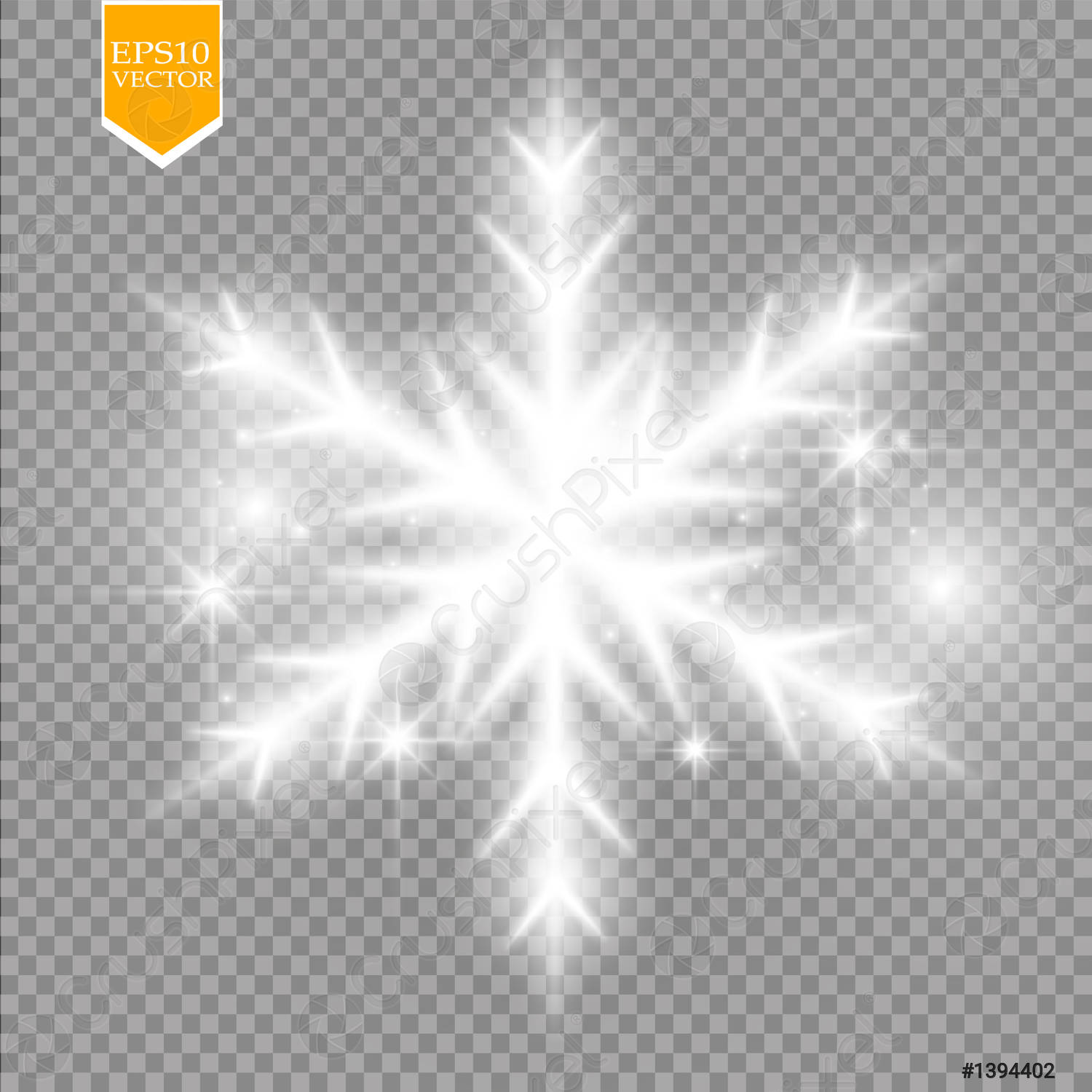 Detail White Snowflake Transparent Nomer 14