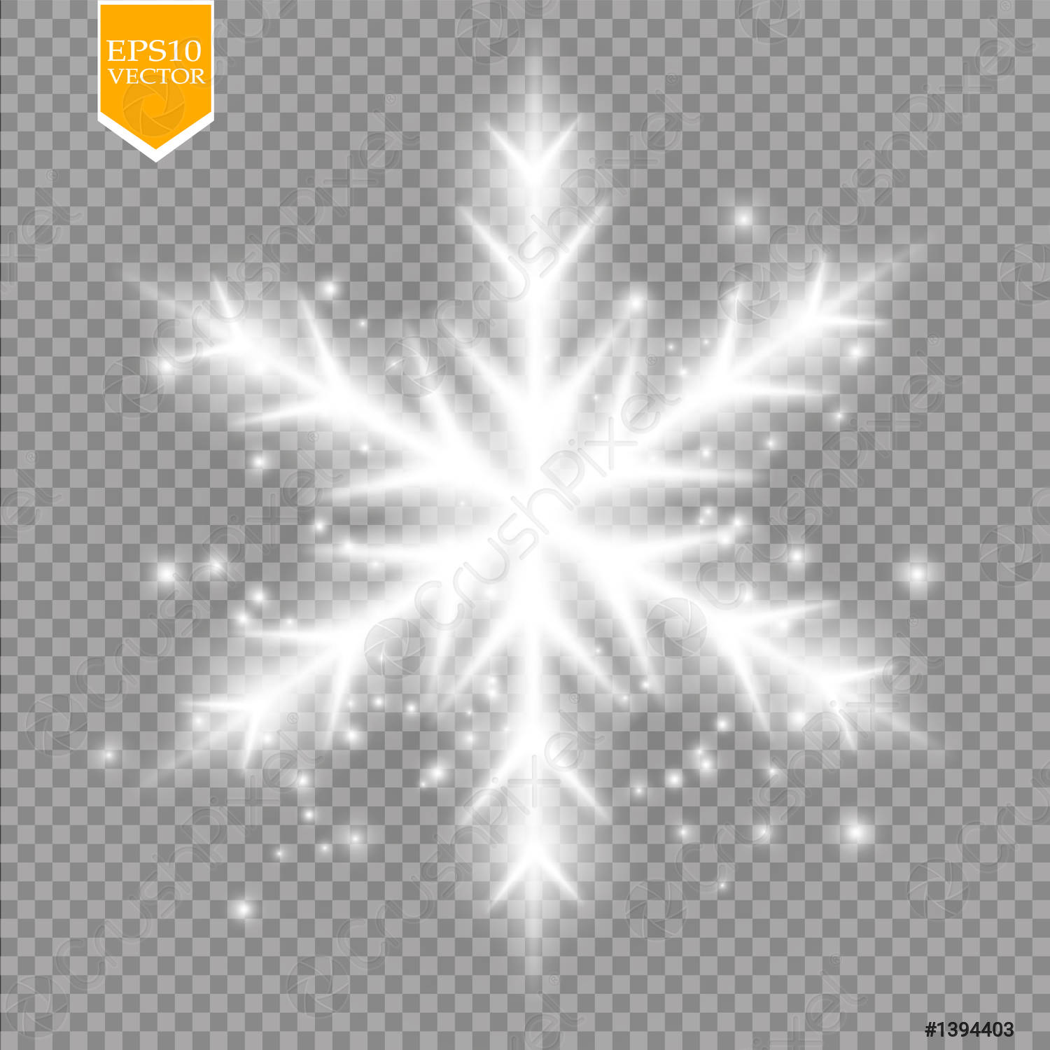 Detail White Snowflake Transparent Nomer 40