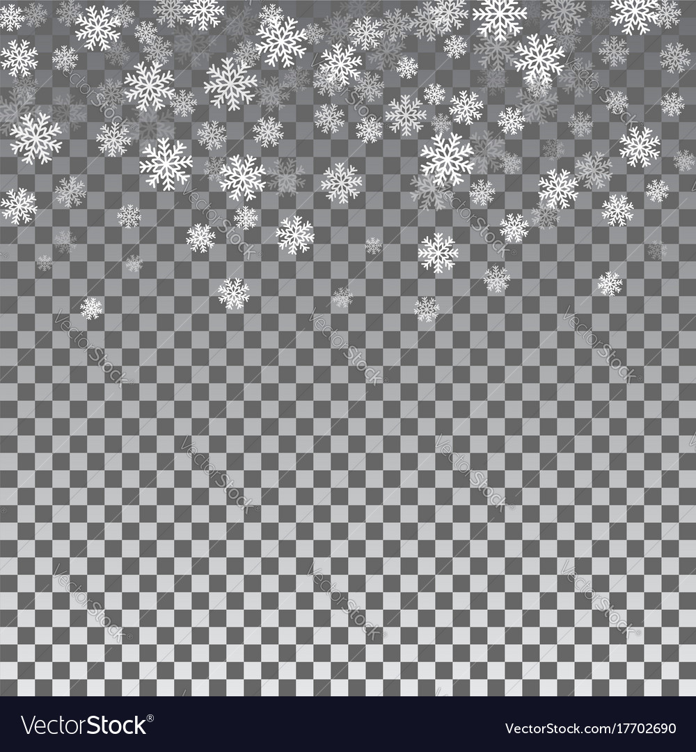 Detail White Snowflakes Transparent Background Nomer 16