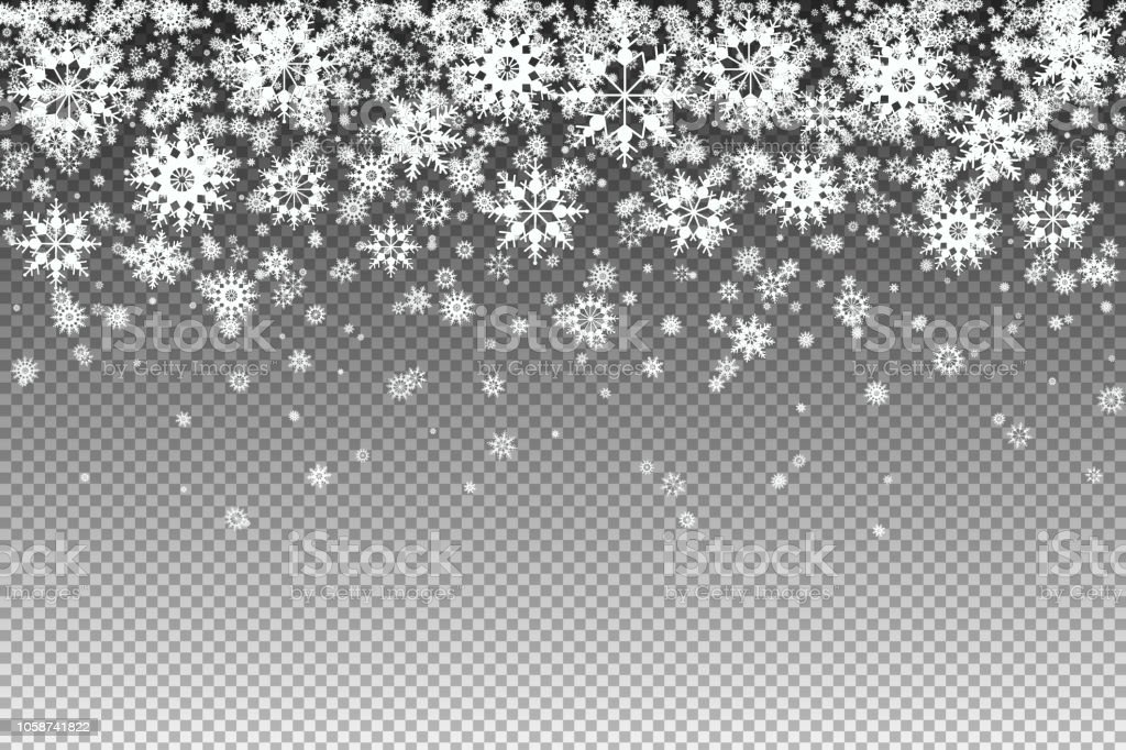 Detail White Snowflakes Transparent Background Nomer 33