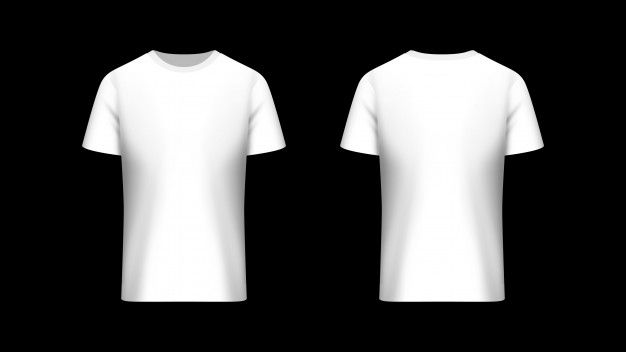 Detail White T Shirt Png Front And Back Nomer 3