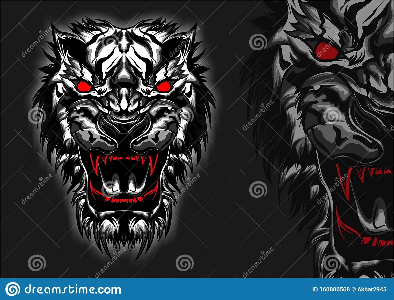 Detail White Tiger Angry Nomer 32