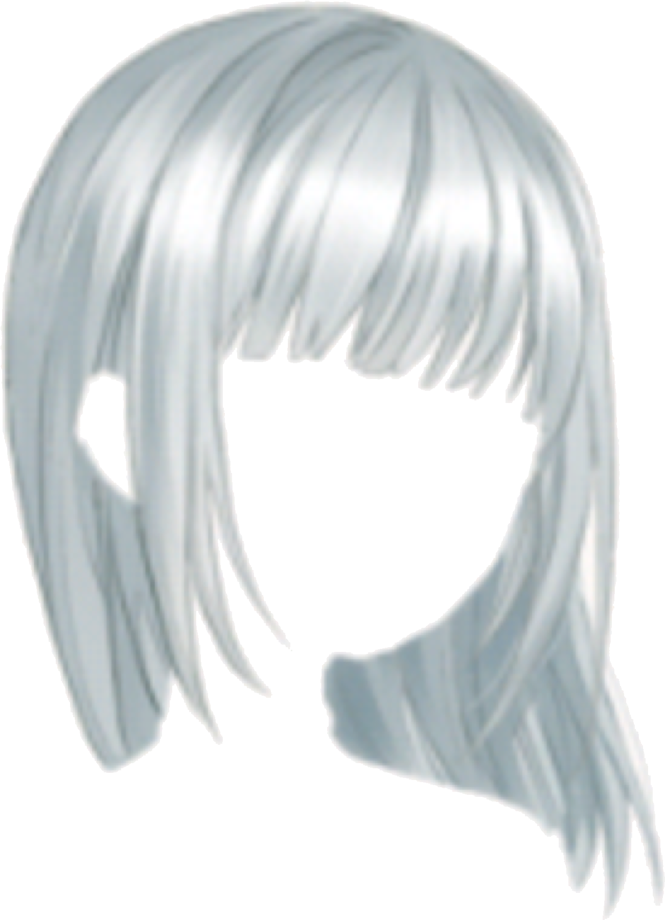 Detail White Wig Png Nomer 15