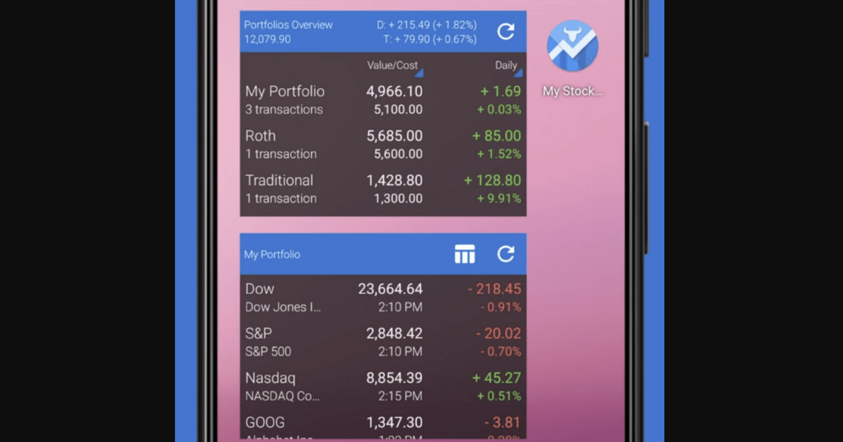 Detail Widget Saham Android Nomer 4