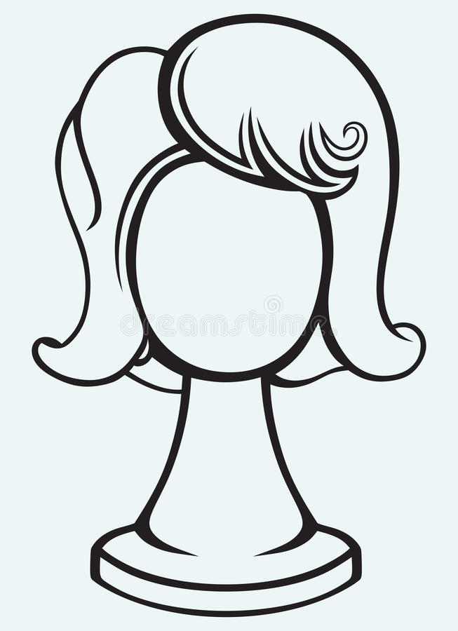 Detail Wig Clipart Black And White Nomer 2