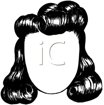 Detail Wig Clipart Black And White Nomer 28