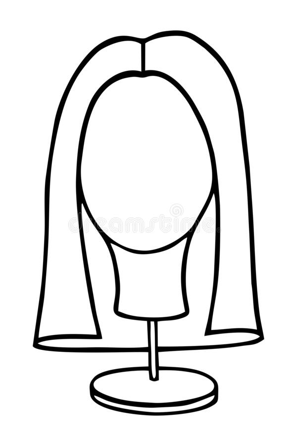 Detail Wig Clipart Black And White Nomer 4